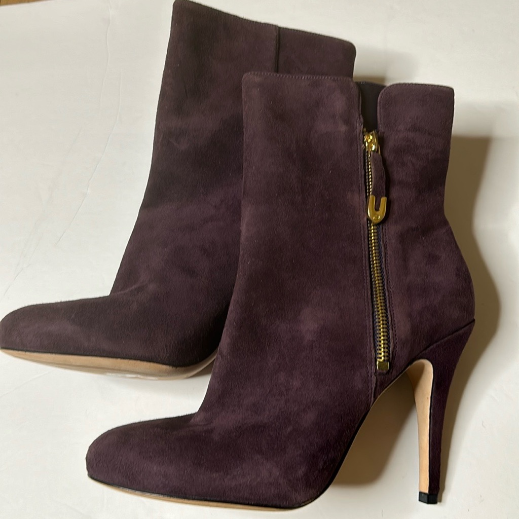 Joan & David Daulina Purple Suede Ankle Boots